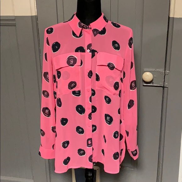 I Heart Ronson Tops - NWT I Heart Ronson Sheer Printed Button Down Shirt